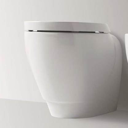 Simas Bormio Унитаз приставной безободковый 54х35 см, цвет: белый