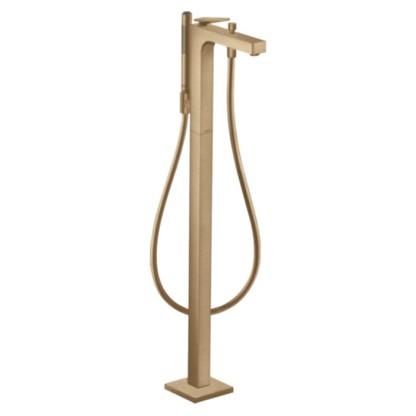 Axor Citterio Смеситель для ванны, напольный, с ручным душем, текстура, цвет: шлифованная бронза