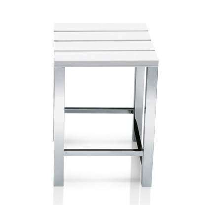 Decor Walther DW 68 Табурет 30x30x42.5 мм, дерево, напольный, цвет: хром / белый