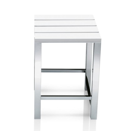 Decor Walther DW 68 Табурет 30x30x42.5 мм, дерево, напольный, цвет: хром / белый