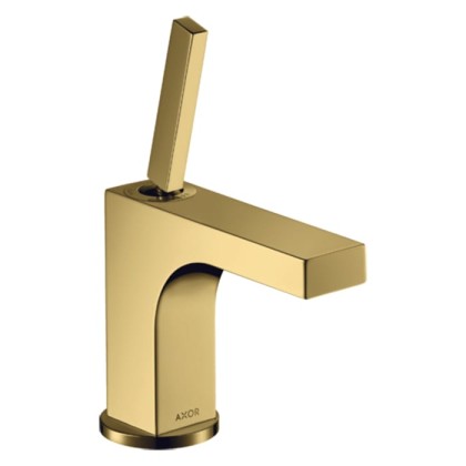 Axor Citterio Смеситель для раковины 90, на 1 отв., с донным клапаном, цвет: полированное золото