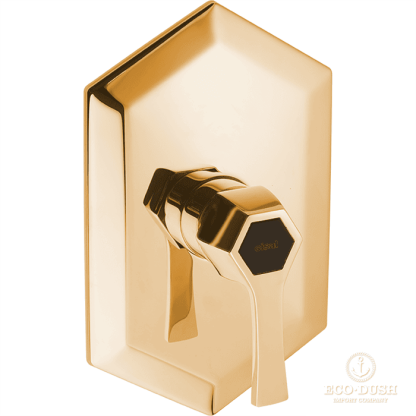 CISAL Cherie Встраиваемый однорычажный смеситель для душа, внешняя и внутренняя части в комплекте, цвет золото/черный матовый