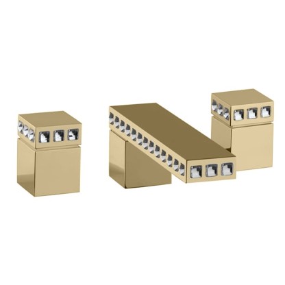 Bongio Pure Glam Смеситель для раковины, 1 отв., цвет: золото/Swarovski