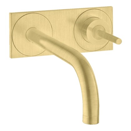 Axor Uno? Смеситель для раковины, встраиваемый, изилив: 22.5см., с панелью, цвет: шлифованная медь