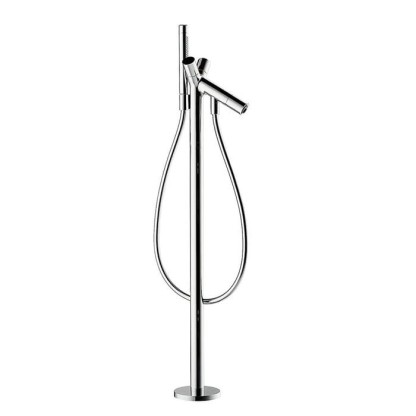 Axor Starck, Смеситель для ванны, c двумярукоятками, напольный, внешняя часть, цвет: хром