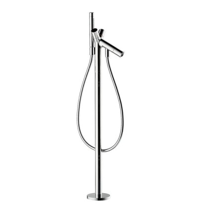 Axor Starck, Смеситель для ванны, c двумярукоятками, напольный, внешняя часть, цвет: хром