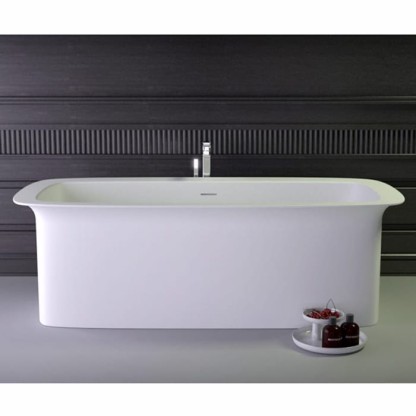 KNIEF Glam Ванна отдельностоящая  170х80x55см, со  слив переливом, цвет: белый матовый