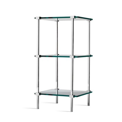 Decor Walther T 11 Стеллаж 35x30x67.5см, напольный, 3 стеклянные полки, цвет: хром