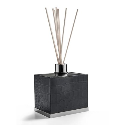3SC Cocco Ароматический диффузор, настольный, отделка: черная кожа, цвет: хром