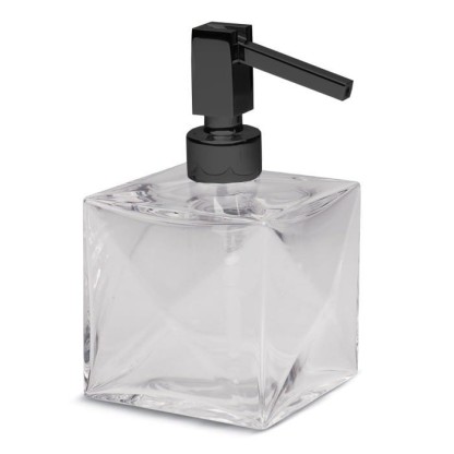 Bertocci Grimilde Дозатор настольный, цвет: прозрачный хрусталь/черный матовый