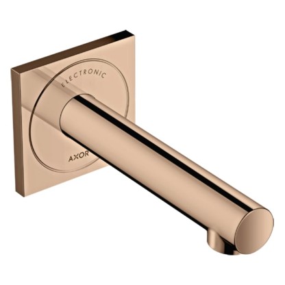 Axor Uno Смеситель для раковины, встраиваемый, излив: 16.1см., электронный, цвет: полированное красное золото