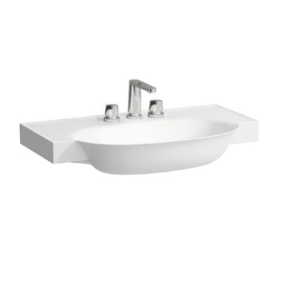 Laufen New Classic Раковина накладная 80х48х7.5см, с 3 отв., без перелива, с покрытием LCC Clean Coat, цвет: белый