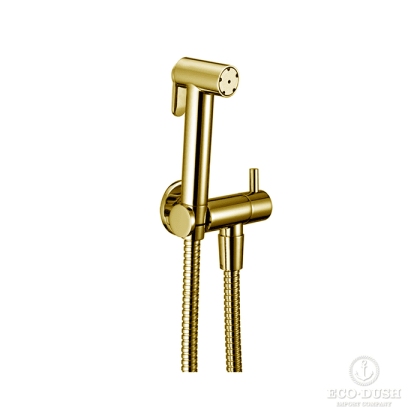 Cisal Shower Гигиенический комплект со шлангом 120 см,вывод с держателем, цвет: золото