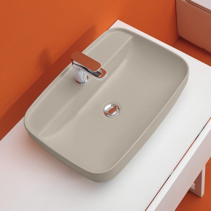 Kerasan Tribeca Раковина 60х43 см, 1 отв., встраиваемая/накладная, цвет: Nocciola