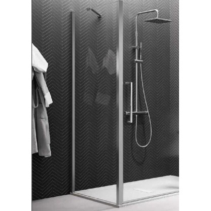 NOVELLINI YOUNG Боковая стенка 790-810х2000 мм., для установки с дверью, профиль хром, стекло прозрачное