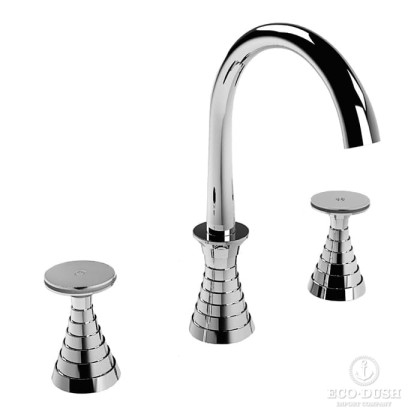 Stella Titian Смеситель для раковины на 3 отверстия 3222/bis, с донным клапаном, цвет: хром