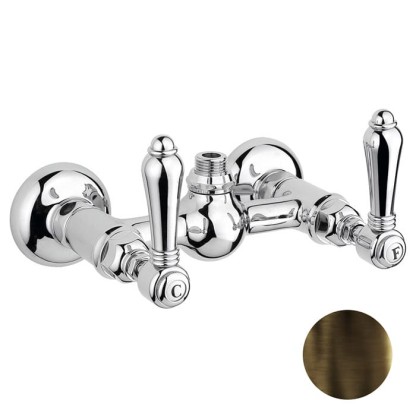 Nicolazzi El Capitan Смеситель для душа на 2 отверстия, вывод сверху 1/2" (без шланга и лейки), цвет: тёмная бронза