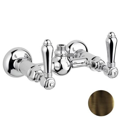 Nicolazzi El Capitan Смеситель для душа на 2 отверстия, вывод сверху 1/2" (без шланга и лейки), цвет: тёмная бронза