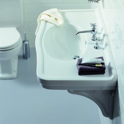 SIMAS Londra Консоль с раковиной 105х57см с 1 отв. под смеситель, напольная, цвет: белый