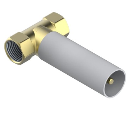 THG Корпус вентиля 3/4", встраиваемый в стену, для холодной воды, левый, цвет: золото