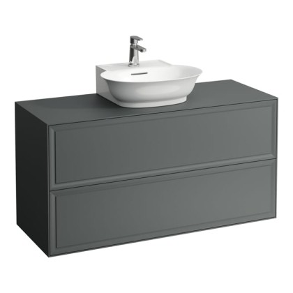Laufen New Classic Тумба с раковиной, 117.5x45.5x60см, 2 ящика, подвесная, цвет: серый