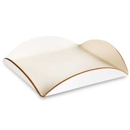 ADJ Подставка для сервировки, 35x35 см., цвет: панна котта/белый