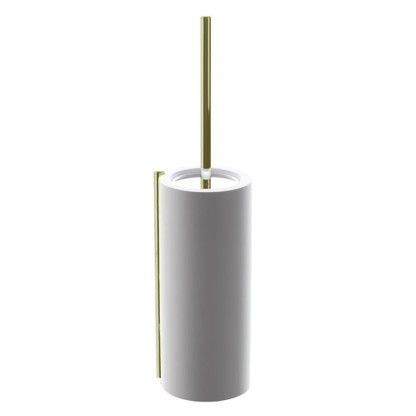 Bertocci Easy Ерш напольный из композита, отделка "тысяча строк", цвет: белый матовый/золото