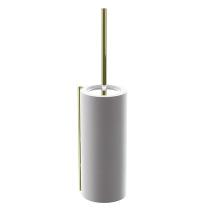 Bertocci Easy Ерш напольный из композита, отделка "тысяча строк", цвет: белый матовый/золото