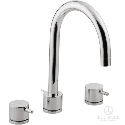 CISAL Less New Смеситель для раковины на 3 отверстия с донным клапаном, цвет: никель матовый