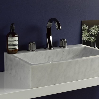 THG Jaipur metal Смеситель для раковины, 3 отв., цвет: хром