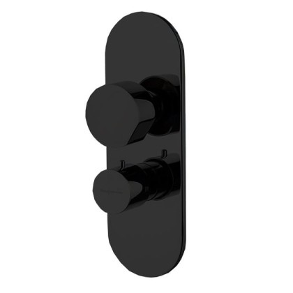 Fima Carlo Frattini So Смеситель для душа, встраиваемый, термостатический, с переключателем на 2/3 источника, цвет: черный матовый