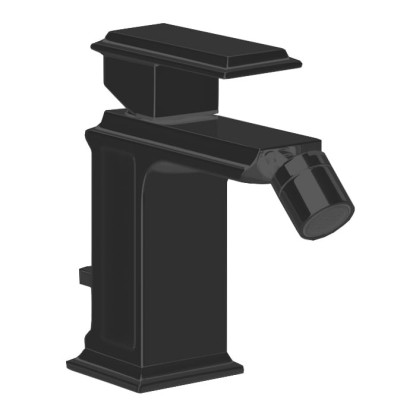 Gessi Eleganza Смеситель для биде на 1 отверстие, с донным клапаном, цвет: черный металлик