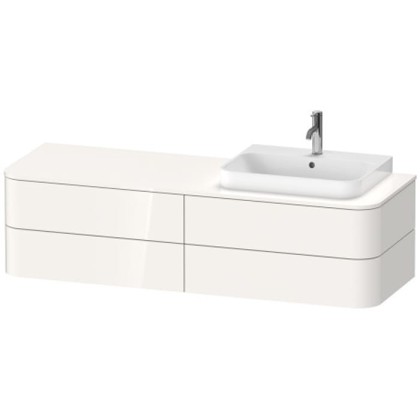 Duravit Happy D.2 Plus Тумба подвесная 160x55х40.8см, с раковиной и 4 ящиками, цвет: белый глянцевый