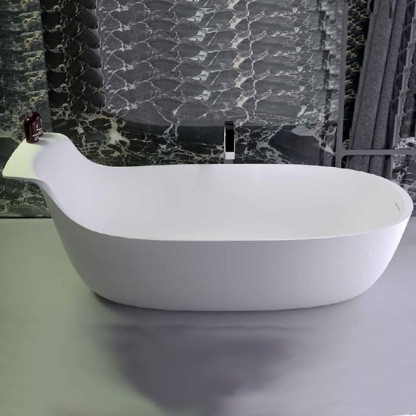 KNIEF Prime Ванна отдельностоящая овальная 195х85xh75/50см, со  слив переливом , цвет: белый матовый