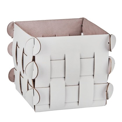 ADJ Корзинка Shlesser, 13x13xH13 см., цвет: устричный/пепельная роза