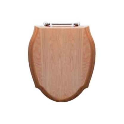 Devon&Devon Westminster Сиденье для унитаза из массива дуба, микролифт, цвет: светлый/хром
