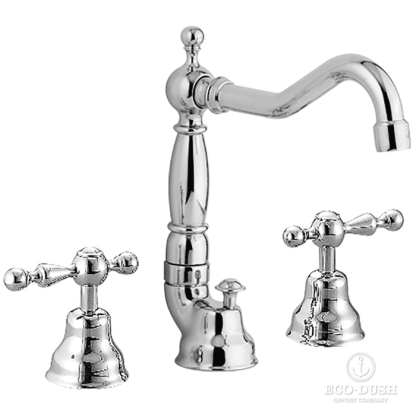 CISAL Arcana America Смеситель для раковины на 3 отверстия, с донным клапаном, цвет: хром