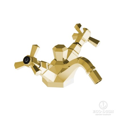 Stella Eccelsa Смеситель для биде на 3 отверстия 3601TC, с донным клапаном, цвет: золото