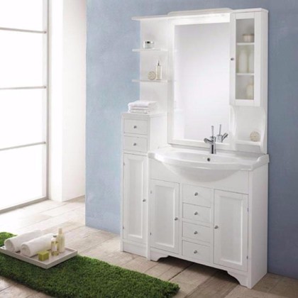 EBAN Eleonora Modular Комплект мебели, напольный, (пенал слева), 107см, цвета bianco decape