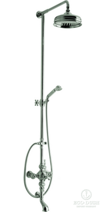 CISAL Arcana America Термостатический смеситель для ванны/душа с душевым комплектом и верхним душем, цвет: хром