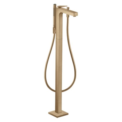 Axor Citterio Смеситель для ванны, напольный, с ручным душем, цвет: шлифованная бронза