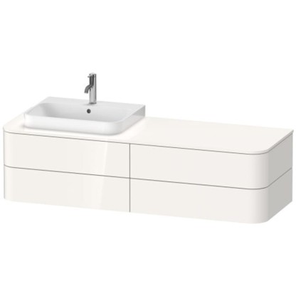 Duravit Happy D.2 Plus Тумба подвесная 160x55х40.8см, с раковиной и 4 ящиками, цвет: белый глянцевый