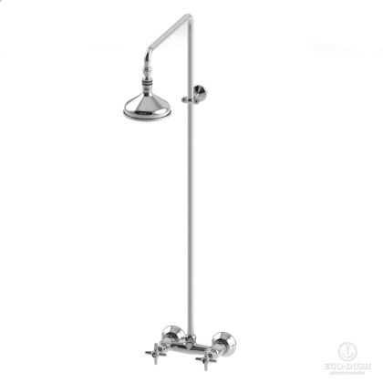 Stella Italica Душевой комплект 3283/301/314A-140: смеситель, штанга+верхний душ 140мм, цвет: хром