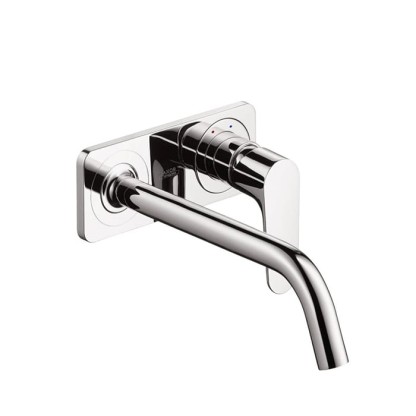 Axor Citterio M Встраиваемый смеситель для раковины, с панелью, излив: 227мм, с донным клапаном, внешняя часть, цвет: хром