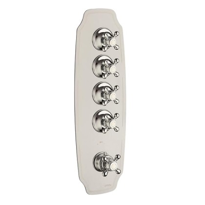 Carimali Colonial Смеситель термостатический, встраиваемый, на 4 выхода, цвет: хром