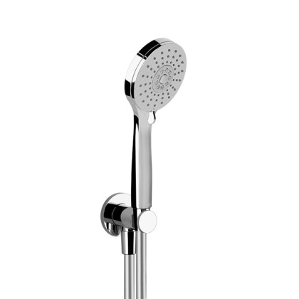 Gessi Emporio shower Душевой гарнитур, вывод воды, держатель, шланг 1,5м и Ручной душ, с 3 режимами струи с защитой от изв. налёта, цвет: хром