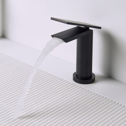 Agape Sen Однорычажный смеситель для раковины или биде, на 1 отв., излив: 140мм, цвет: черный