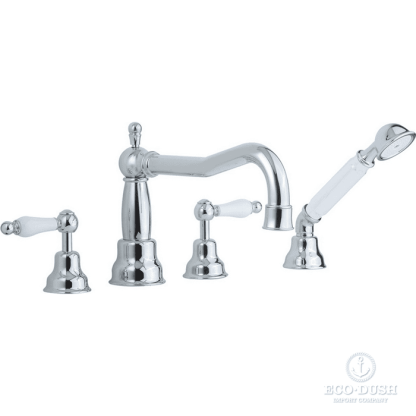 CISAL Arcana Toscana Смеситель на борт ванны на 4 отверстия,излив 250 мм, цвет: хром