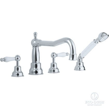 CISAL Arcana Toscana Смеситель на борт ванны на 4 отверстия,излив 250 мм, цвет: хром