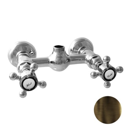 Nicolazzi Half Dome Смеситель для душа на 2 отверстия, вывод сверху 1/2" (без шланга и лейки), цвет: тёмная бронза